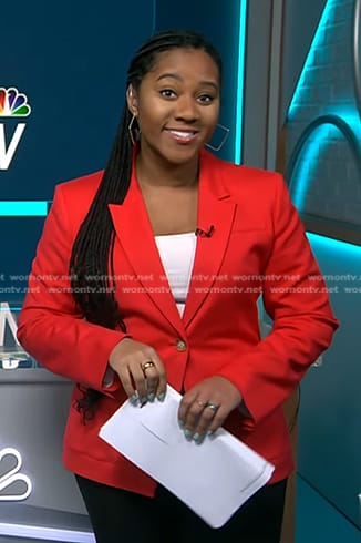 Kay's red blazer on NBC News Daily