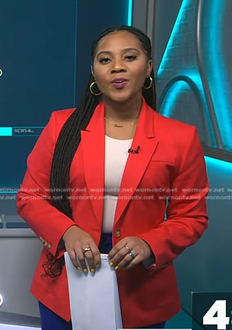 Kay’s red blazer on NBC News Daily