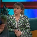 Kelly’s printed shirtdress on The Kelly Clarkson Show