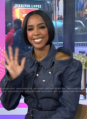 Kelly Rowland’s denim maxi shirtdress on Today