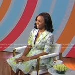 Kemberley Washington’s floral plunging dress on Good Morning America