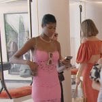 Kiki’s pink lace dress on The Real Housewives of Miami