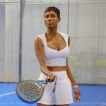 Kiki’s white tennis outfit on The Real Housewives of Miami