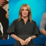 Kit’s black puff sleeve mini dress on Access Hollywood