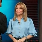 Scott’s blue butotn short sleeve shirt and pants on Access Hollywood