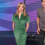 Kit’s green corduroy utility jumpsuit on Access Hollywood