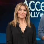 Kit’s black asymmetric dress on Access Hollywood