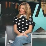 Kit’s polka dot print top on Access Hollywood