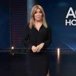 Kit’s black asymmetric dress on Access Hollywood