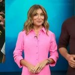 Kit’s pink pleated hem mini dress on Access Hollywood