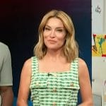 Kit’s green tweed top on Access Hollywood