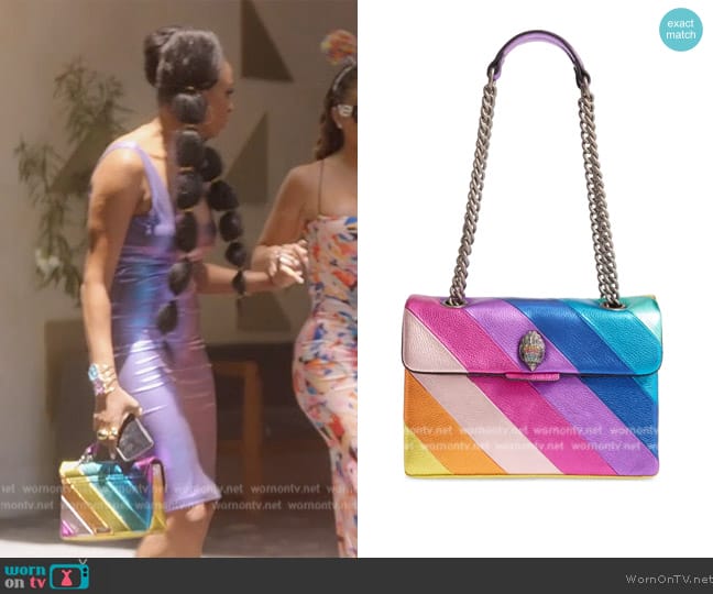 Kurt Geiger Kensington Leather Convertible Shoulder Bag worn by Guerdy Abraira (Guerdy Abraira) on The Real Housewives of Miami