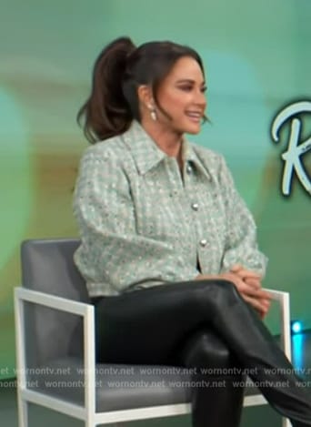 Kyle Richard's tweed cropped jacket on Access Hollywood