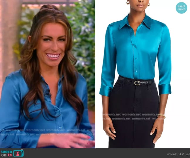 Dani Silk Charmeuse Blouse by L'Agence worn by Alyssa Farah Griffin on The View