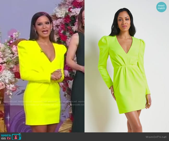 WornOnTV: Rocsi Diaz’s yellow puff sleeve mini dress on Good Morning ...