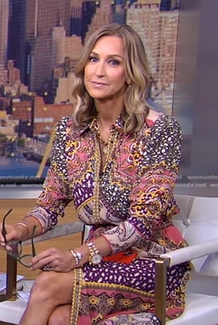 Lara’s paisley print shirtdress on Good Morning America