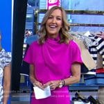 Lara’s pink short sleeve jumpsuit on Good Morning America