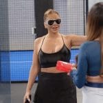 Larsa’s black sports bra and tennis skirt on The Real Housewives of Miami