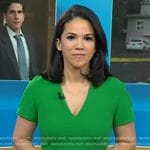 Laura’s green v-neck sheath dress on Today