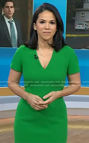 Laura's green v-neck sheath dress on Today