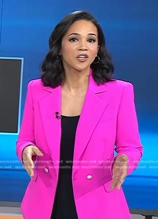 Laura’s pink double breasted blazer on Today