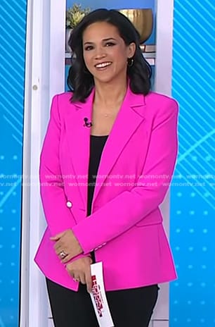 Laura’s pink double breasted blazer on Today