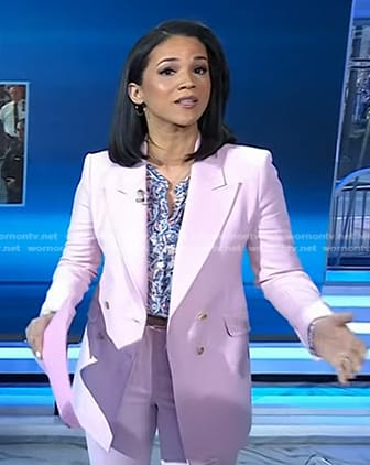 Laura’s pink double breasted blazer and pants on Today