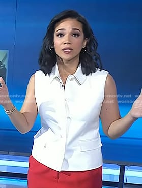 Laura’s white collared vest on Today