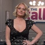 Lauren Ash’s black polka dot dress on The Talk