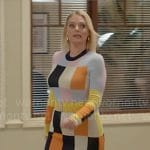 Lexi’s colorful check dress on Not Dead Yet