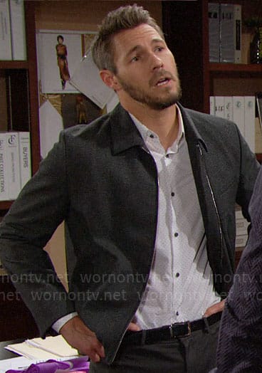 Liam's grey jacket on The Bold and the Beautiful