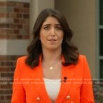 Liz Kreutz’s orange blazer on NBC News Daily