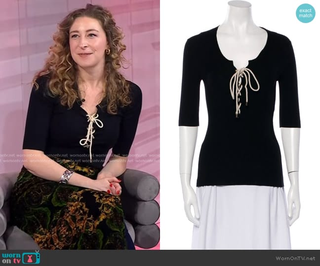 Louis Vuitton Three-Quarter Sleeve Top worn by Sophie Von Haselberg on Today