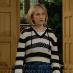 Lucy’s striped knit hoodie on The Young and the Restless