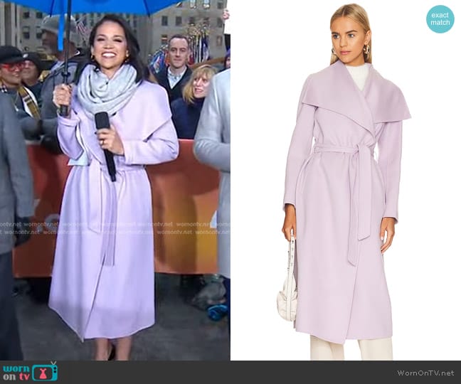 Mackage Mai Jacket in Lilac worn by Laura Jarrett on Today