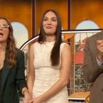 Maddie Ziegler’s white sleeveless mini dress on The Drew Barrymore Show