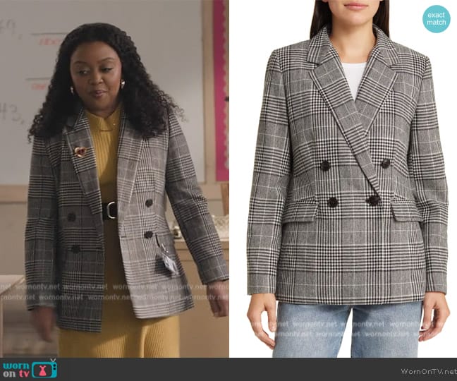 Madewell Violet Peak Lapel Blazer worn by Janine Teagues (Quinta Brunson) on Abbott Elementary