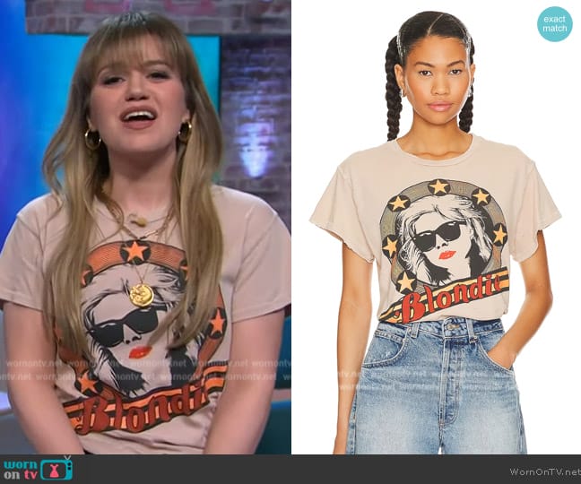 Madeworn Blondie Classic Crew Tee worn by Kelly Clarkson on The Kelly Clarkson Show