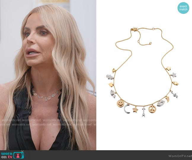 Madhuri Parson Diamond Charmed Necklace worn by Alexia Echevarria (Alexia Echevarria) on The Real Housewives of Miami