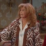 Maggie’s brown and white animal print jacket on Days of our Lives