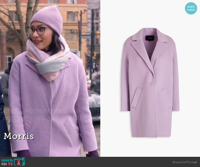 Maje Gabriela Bouclé Coat worn by Susan (Inga Schlingmann) on So Help Me Todd