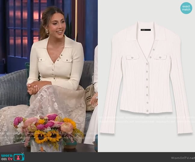 Maje Knit Jumper worn by Sophia Stallone on The Kelly Clarkson Show