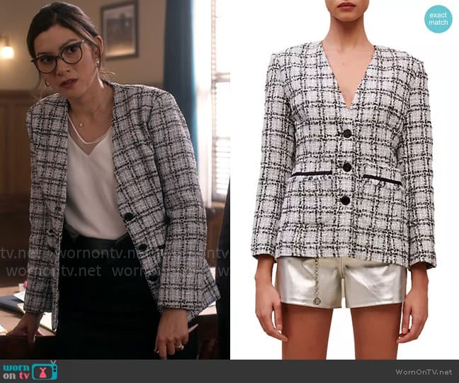 WornOnTV: Susan’s grey checked tweed jacket on So Help Me Todd | Inga ...