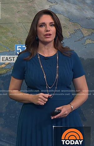 Maria's blue cable knit dress on Today