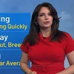 Maria’s red belted flare dress on Today