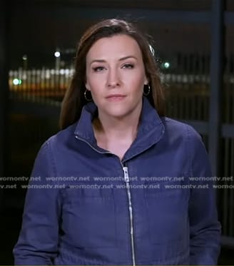 Mary's navy utility jacket on Good Morning America