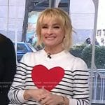 Meaghan B Murphy’s white striped heart sweater on Today