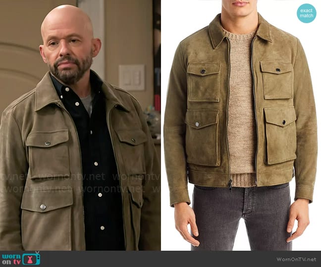 Michael Kors Suede Four Pocket Utility Jacket worn by Jim Kearney (Jon Cryer) on Extended Family