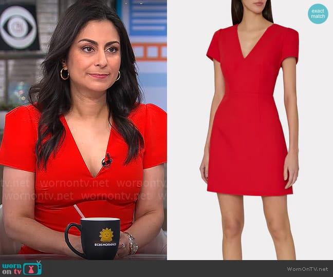 Milly Cady Atalie Dress worn by Dr. Celine Gounder on CBS Mornings