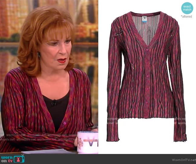 M Missoni Stripe Knit Cardigan worn by Joy Behar on The View